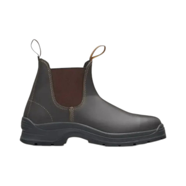 405 Brown Waxy Leather Elastic Side Boot - V Cut