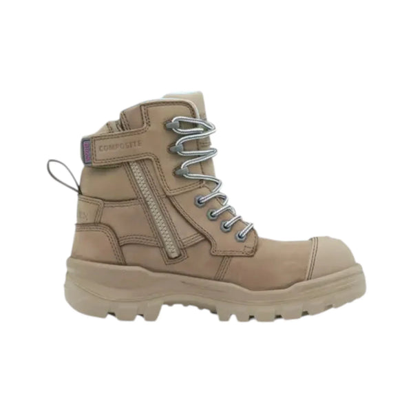 8863 Blundstone RotoFlex Safety Women's Zip Sided Stone