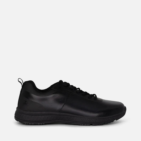 SUPERLITE LEATHER LACE UP WORK SHOES - BLACK