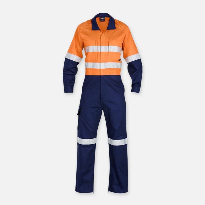 KingGee WORKCOOL 2 HI-VIS REFLECTIVE TWO TONE WORK OVERALLS ...