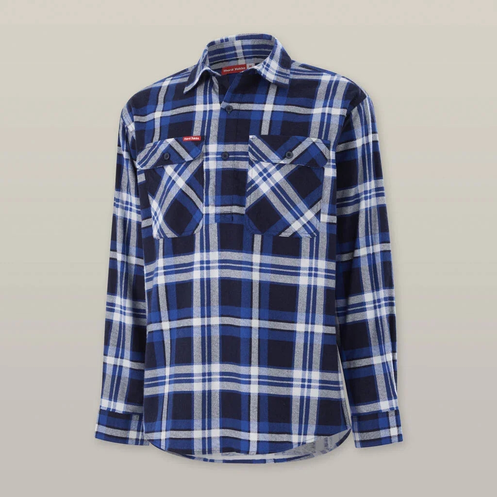 Hard Yakka CORE LONG SLEEVE CLOSED FRONT CHECK FLANNEL SHIRT