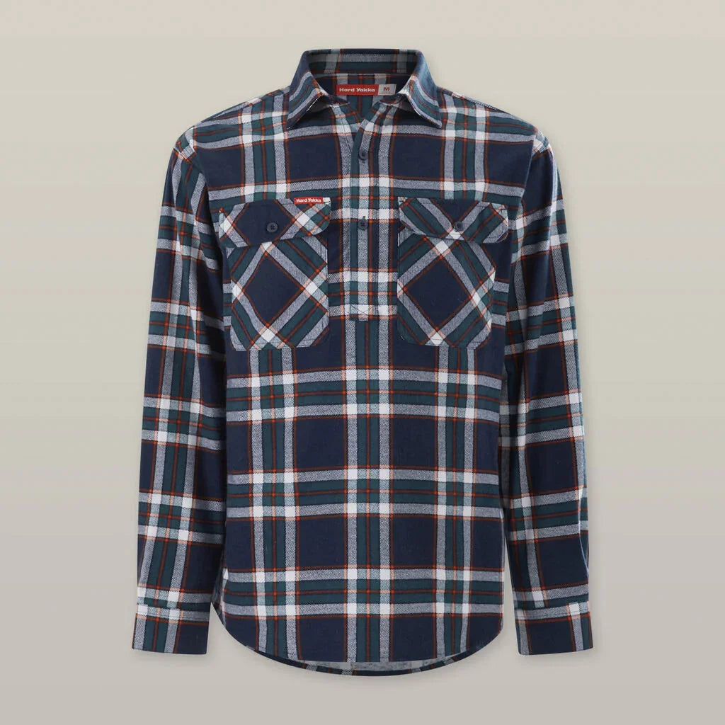 Hard Yakka CORE LONG SLEEVE CLOSED FRONT CHECK FLANNEL SHIRT