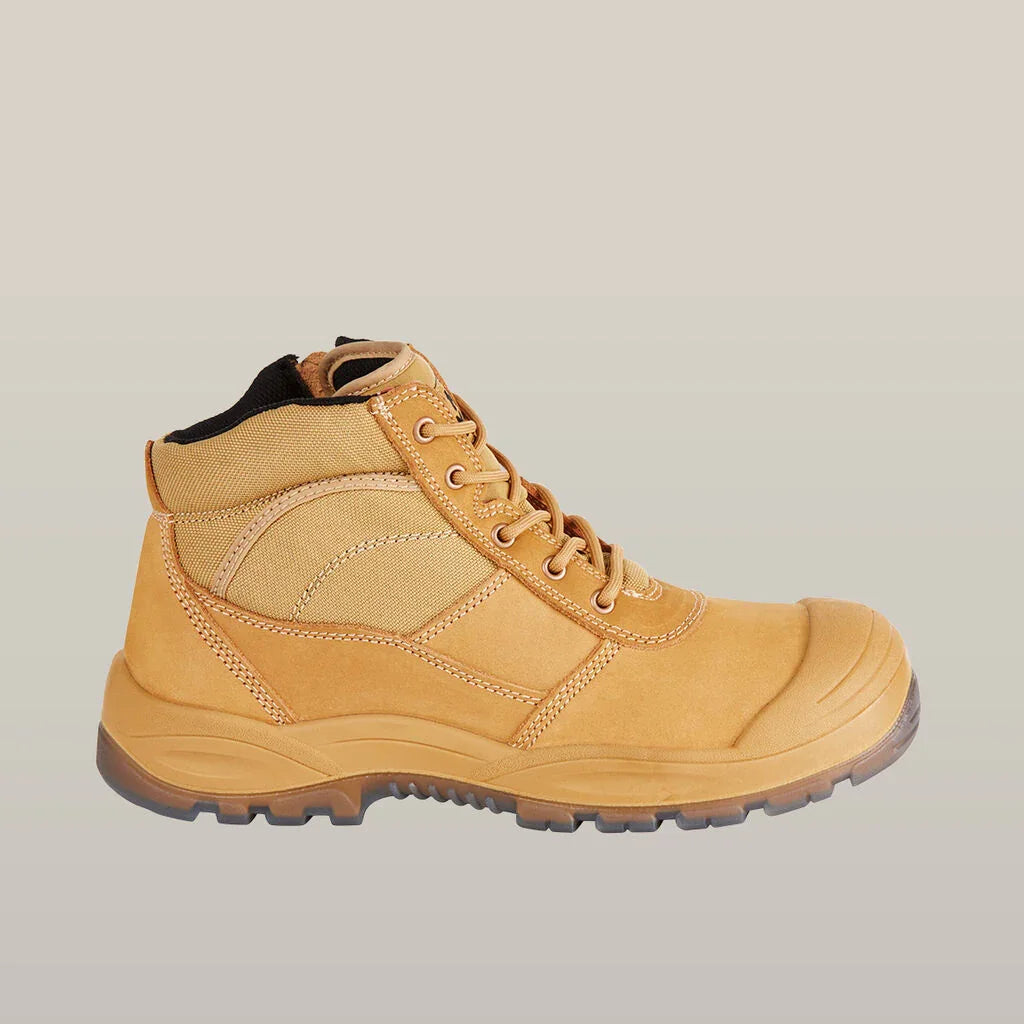 UTILITY ZIP SIDED STEEL TOE SAFETY BOOT - WHEAT – Worklocker Australia