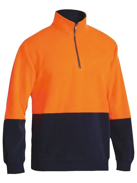 Bisley HI VIS Polar Fleece Zip Pullover
